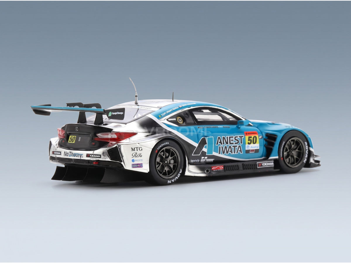 Lexus RC F GT3 Anest Iwata Racing No. 50 Igor Omura Fraga Yuga Fururtani GT300 Class Super GT 2024 Spark Model 1:43 scale model - rear three-quarter view
