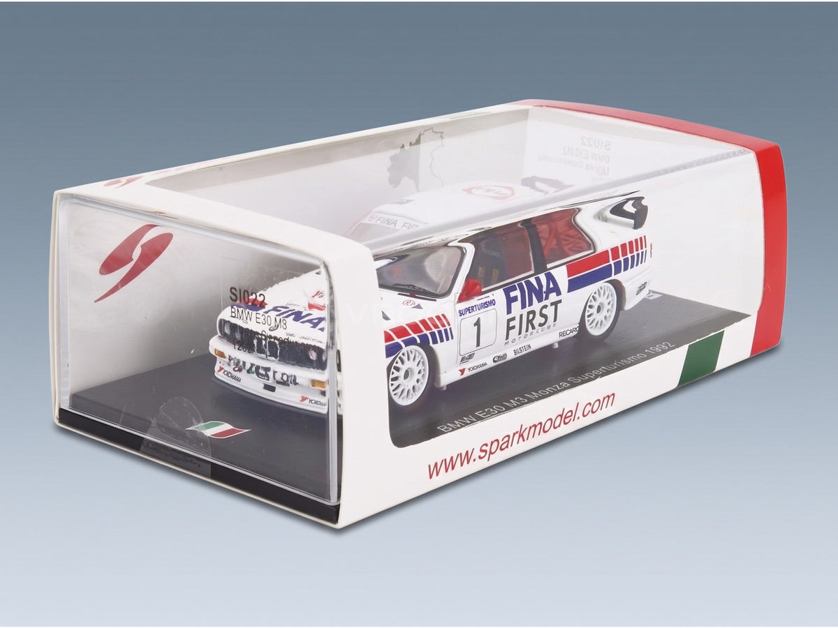 BMW 3-Series (E30) M3 Team BMW Fina No. 1 Roberto Ravaglia Superturismo Monza 1992 Spark Model 1:43 scale model - original packaging