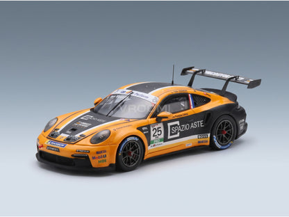 Porsche 911 992 GT3 Cup Porsche Carrera Cup Italy Champion No. 25 Larry ten Voorde 2023 Spark Model 1:43 scale model - front three-quarter view