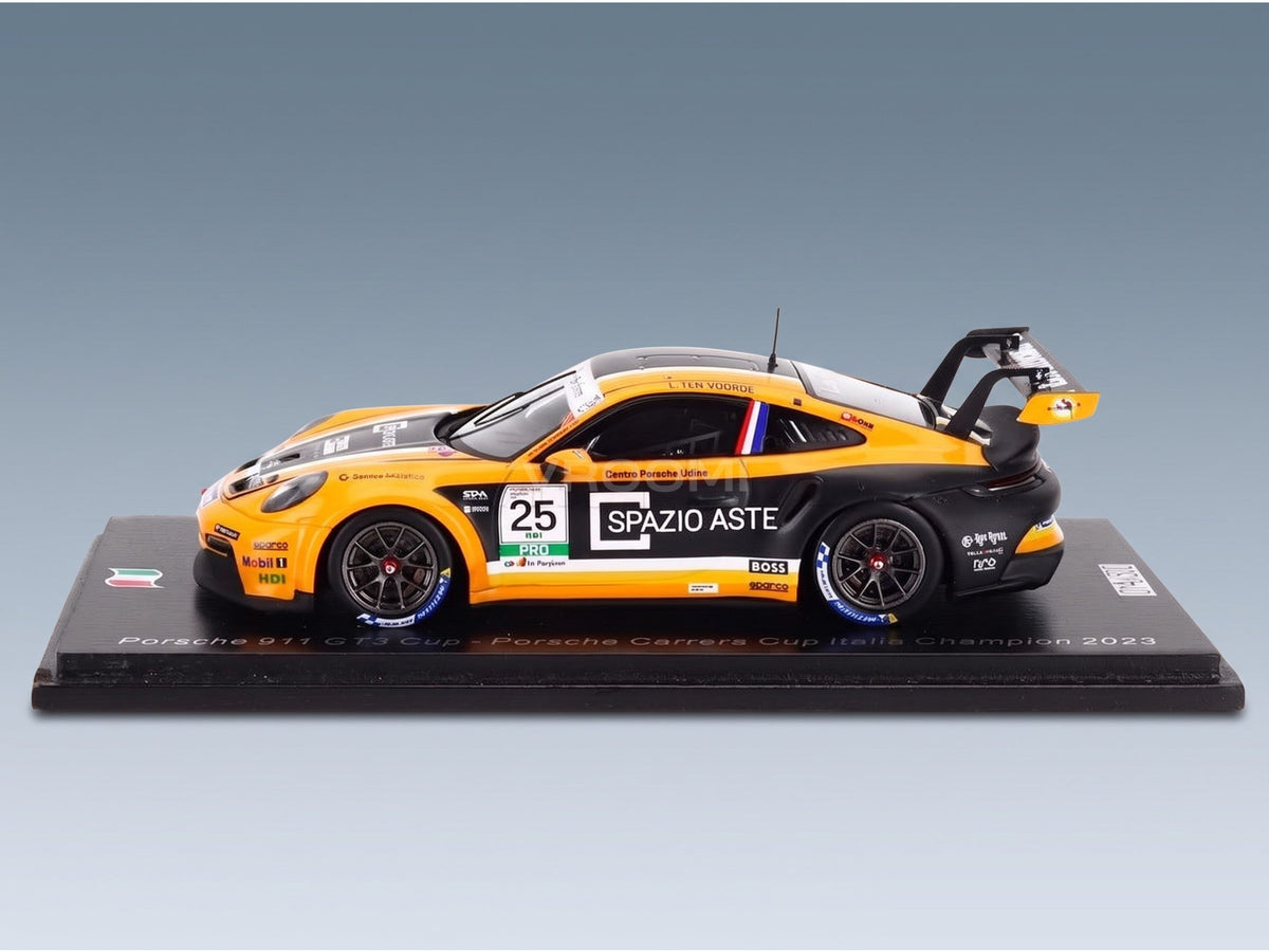 Porsche 911 992 GT3 Cup Porsche Carrera Cup Italy Champion No. 25 Larry ten Voorde 2023 Spark Model 1:43 scale model - original packaging