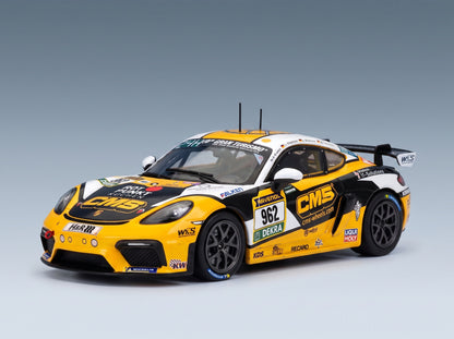 Porsche 718 Cayman GT4 CS Team W&S Motorsport No. 962 Oberheim Miemois Stegmann Wiedmann Winner Cup 3 Pro 24h Nürburgring 2026 IXO Models 1:43 scale model - front three-quarter view