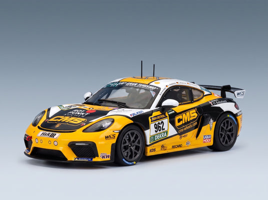 Porsche 718 Cayman GT4 CS Team W&S Motorsport No. 962 Oberheim Miemois Stegmann Wiedmann Winner Cup 3 Pro 24h Nürburgring 2026 IXO Models 1:43 scale model - front three-quarter view