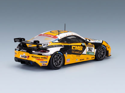 Porsche 718 Cayman GT4 CS Team W&S Motorsport No. 962 Oberheim Miemois Stegmann Wiedmann Winner Cup 3 Pro 24h Nürburgring 2026 IXO Models 1:43 scale model - rear three-quarter view