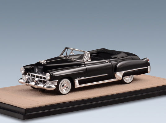 Cadillac Series 62 Convertible Open 1949 Black Stamp Models 1:43 scale model - front three-quarter view