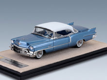 Cadillac Eldorado Seville 1956 Bahama Blue Metallic White Stamp Models 1:43 scale model - front three-quarter view
