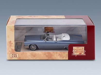Cadillac De Ville Cabriolet Open 1967 Marina Blue Metallic Stamp Models 1:43 scale model - closed box