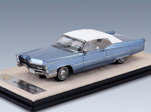 Cadillac De Ville Cabriolet Closed 1967 Marina Blue Metallic White Stamp Models 1:43 scale model - front three-quarter view