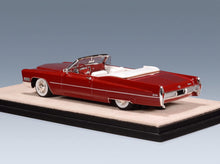 Cadillac De Ville Cabriolet Open 1967 Flamenco Red Stamp Models 1:43 scale model - rear three-quarter view