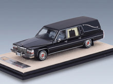 Cadillac Superior Hearse 1980 Black Stamp Models 1:43 scale model - front three-quarter view