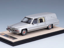 Cadillac Superior Hearse 1980 Silver Black Stamp Models 1:43 scale model - front three-quarter view