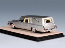 Cadillac Superior Hearse 1980 Silver Black Stamp Models 1:43 scale model - rear three-quarter view