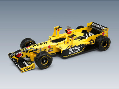 Jordan F1 198 Honda MF-301 HC No. 10 Ralph Schumacher Imola GP 1998 Tecnomodel 1:18 scale model - front three-quarter view