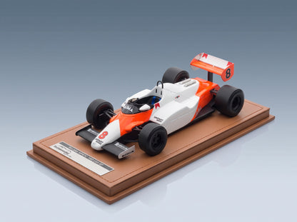 McLaren F1 MP4/1C No. 8 Niki Lauda USA Long Beach GP 1983 Tecnomodel 1:18 scale model - side view on display base
