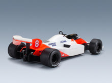 McLaren F1 MP4/1C No. 8 Niki Lauda Monaco GP Rain Tyres 1983 Tecnomodel 1:18 scale model - rear three-quarter view