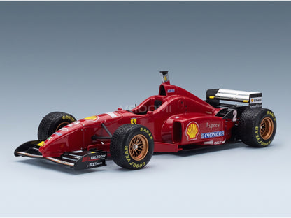 Ferrari F310 No. 2 Eddie Irvine Spanish GP 1996 Rain Tyres Tecnomodel 1:18 scale model - front three-quarter view