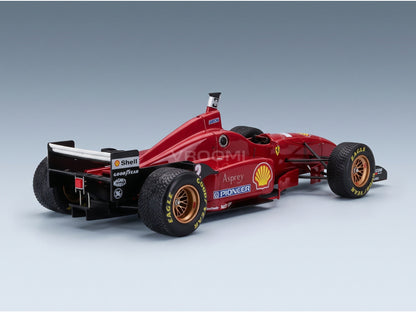 Ferrari F310 No. 2 Eddie Irvine Spanish GP 1996 Rain Tyres Tecnomodel 1:18 scale model - rear three-quarter view