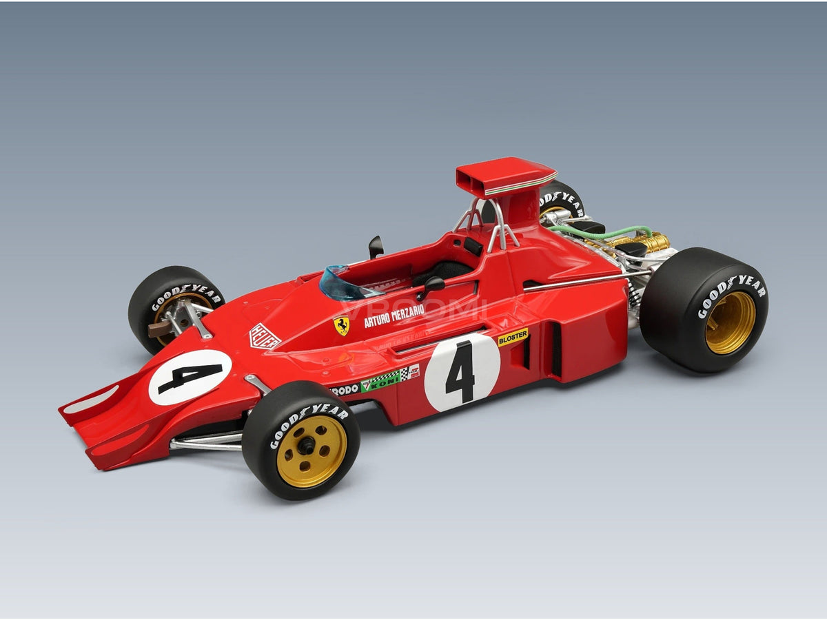 Ferrari F1 312 B3 No. 4 Arturo Merzario USA Watkins Glen GP 1973 Tecnomodel 1:18 scale model - front three-quarter view
