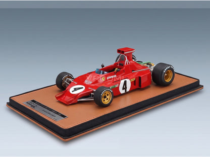 Ferrari F1 312 B3 No. 4 Arturo Merzario USA Watkins Glen GP 1973 Tecnomodel 1:18 scale model - side view on display base