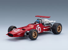 Ferrari F1 312 Scuderia Ferrari No. 10 Jacky Ickx Dutch GP 1968 with Driver Tecnomodel 1:18 scale model - front three-quarter view