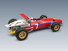 Ferrari F1 312 Scuderia Ferrari No. 7 Derek Bell Watkins Glen GP 1968 with Driver Tecnomodel 1:18 scale model - rear three-quarter view