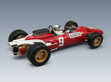 Ferrari F1 312 No. 9 Lorenzo Bandini German GP 1966 with Driver Tecnomodel 1:18 scale model - rear three-quarter view