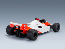 McLaren F1 MP4/1C No. 8 Niki Lauda Monaco GP 1983 with Rain Tyres with Driver Tecnomodel 1:18 scale model - rear three-quarter view