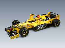 Jordan F1 198 Honda MF-301 HC No. 10 Ralph Schumacher Imola GP 1998 with Tower Wings with Driver Tecnomodel 1:18 scale model - front three-quarter view