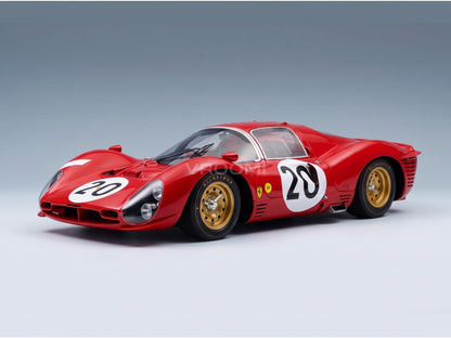Ferrari 330 P3 Ferrari SEFAC No. 20 Scarfiotti Parkes 24h Le Mans 1966 Top Marques 1:12 scale model - front three-quarter view