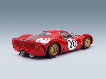 Ferrari 330 P3 Ferrari SEFAC No. 20 Scarfiotti Parkes 24h Le Mans 1966 Top Marques 1:12 scale model - rear three-quarter view