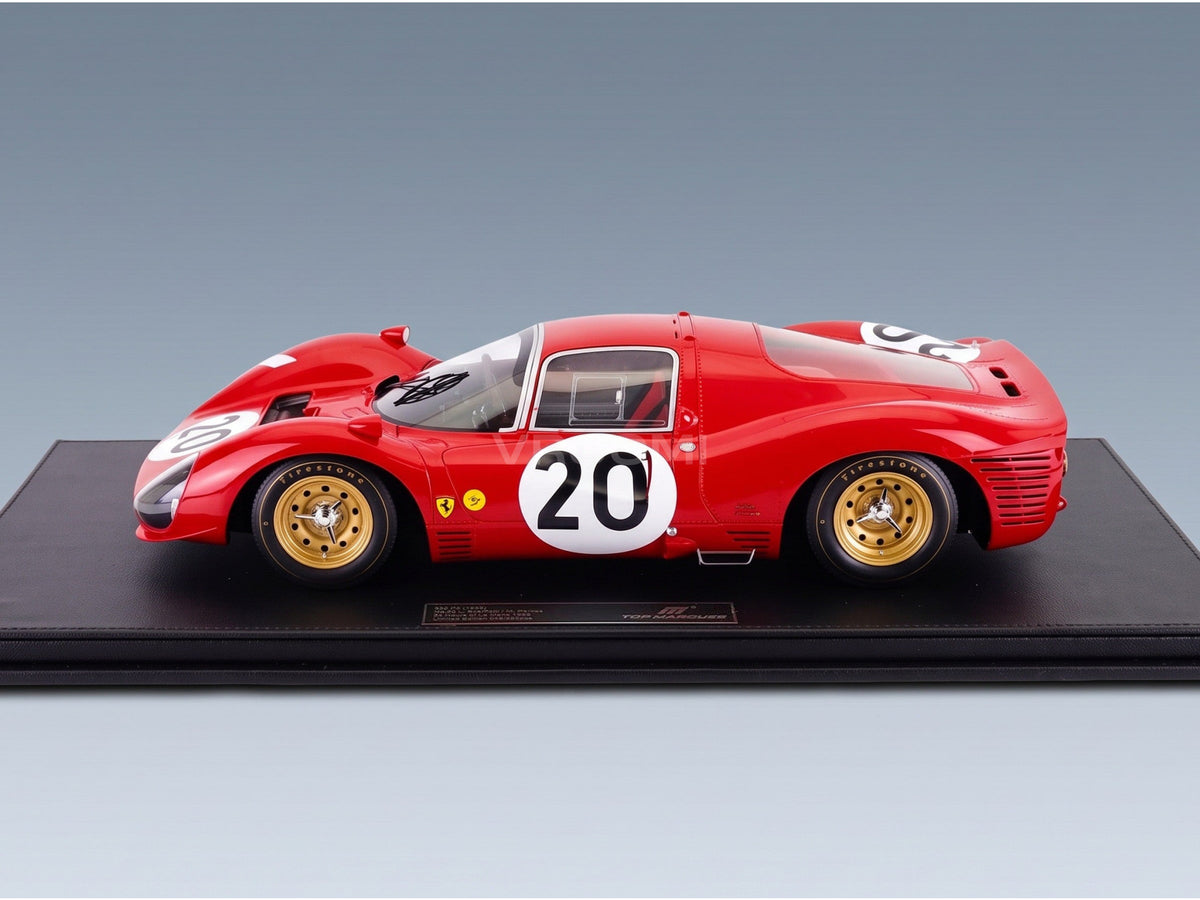 Ferrari 330 P3 Ferrari SEFAC No. 20 Scarfiotti Parkes 24h Le Mans 1966 Top Marques 1:12 scale model - side view