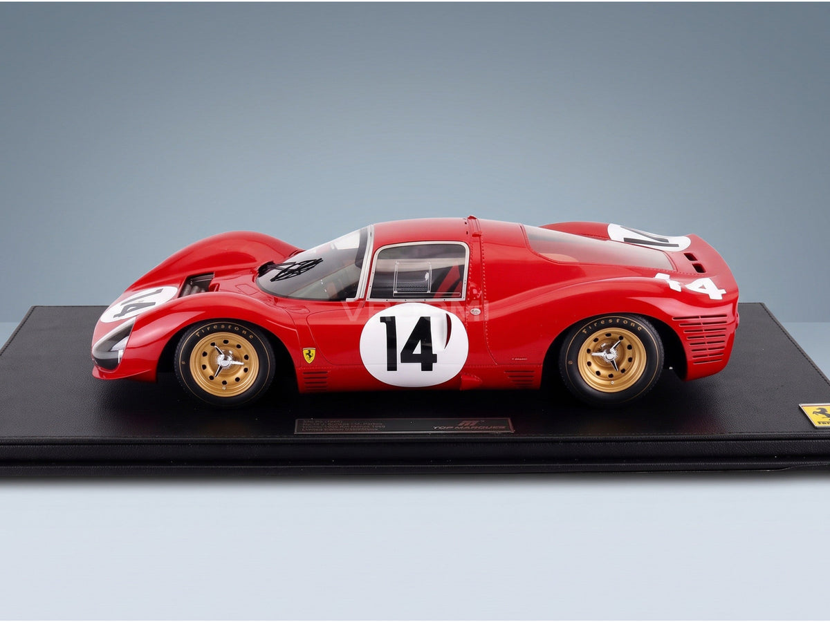 Ferrari 330 P3 Ferrari SEFAC No. 14 Parkes Surtees Winner 1000 km Monza 1966 Top Marques 1:12 scale model - side view