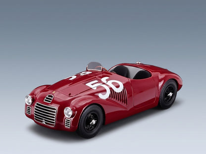 Ferrari 125 S Spider No. 56 Winner Circuito di Caracalla Roma Franco Cortese 1947 Topmarques 1:18 scale model - front three-quarter view