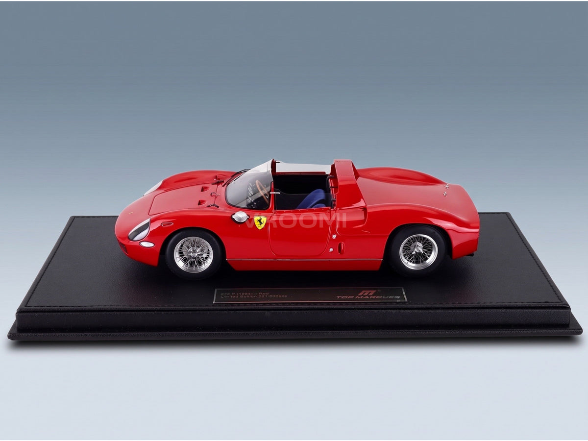 Ferrari 275 P Spider Street Version 1964 Red Top Marques 1:18 scale model - side view