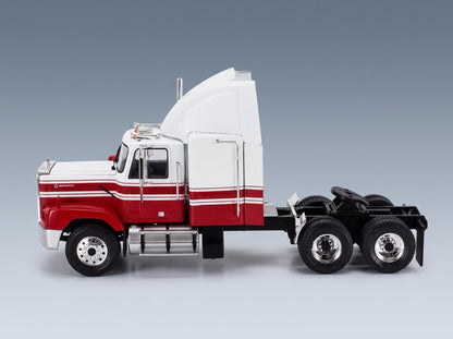 GMC General Tractor Truck 3-Axle 1980 Red White IXO Models 1:43 scale model - side view