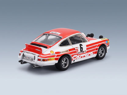 Porsche 911 Carrera RS 2.7 No. 6 Waldegård Thorszelius Tour de Corse 1972 Trofeu 1:43 scale model - rear three-quarter view