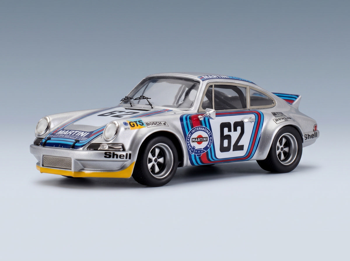 Porsche 911 Carrera RSR Team Martini Racing No. 62 Van Lennep Müller Winner 4h Le Mans 1973 Trofeu 1:43 scale model - front three-quarter view