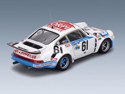 Porsche 911 Carrera RSR Ecurie Armagnac Bogorre No. 61 Bussi Metral 24h Le Mans 1975 Trofeu 1:43 scale model - rear three-quarter view