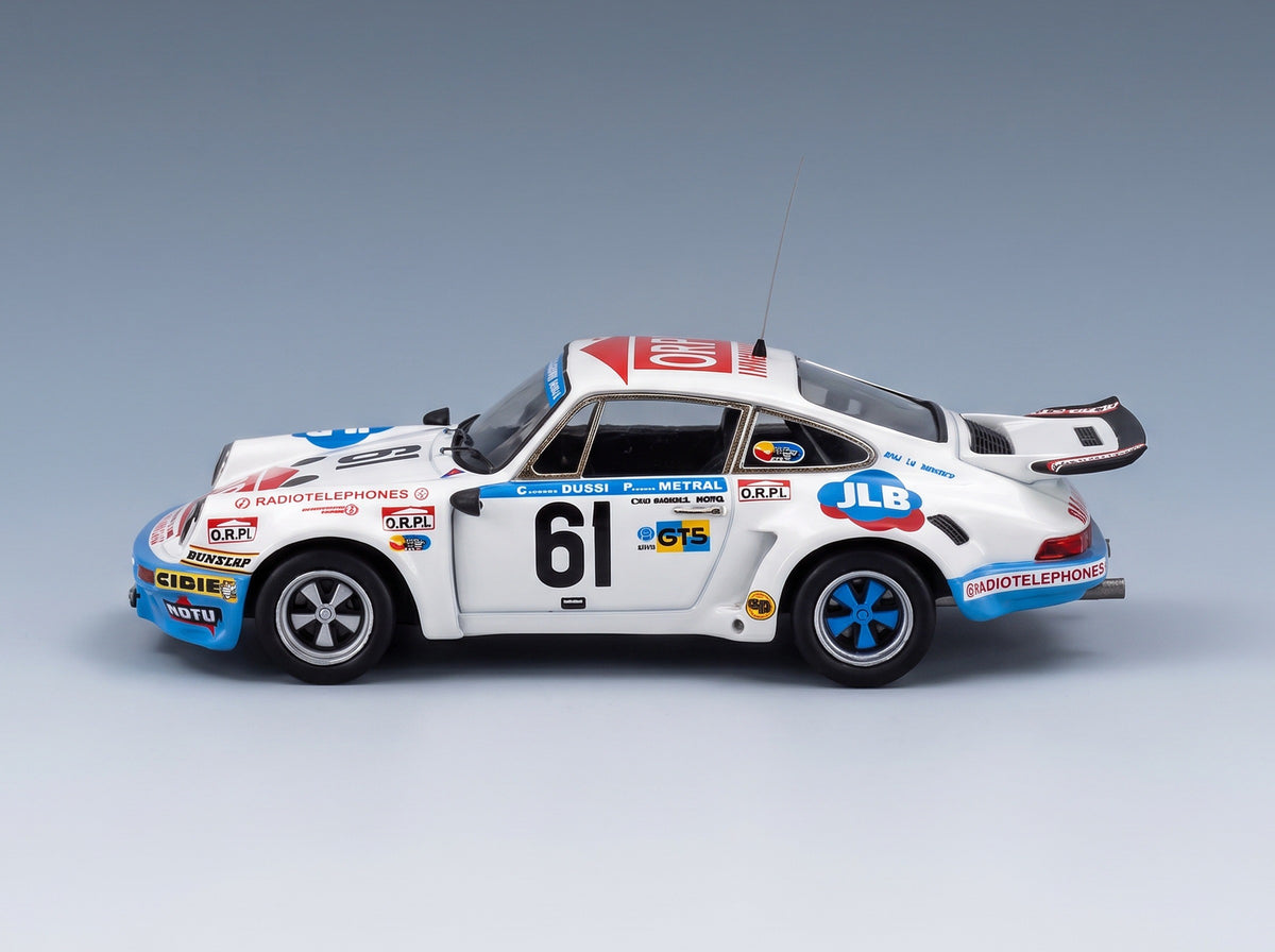 Porsche 911 Carrera RSR Ecurie Armagnac Bogorre No. 61 Bussi Metral 24h Le Mans 1975 Trofeu 1:43 scale model - side view