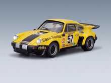 Porsche 911 Carrera RSR Ganto Racing No. 57 Rulon-Miller Waugh Godard 24h Le Mans 1975 Trofeu 1:43 scale model - front three-quarter view