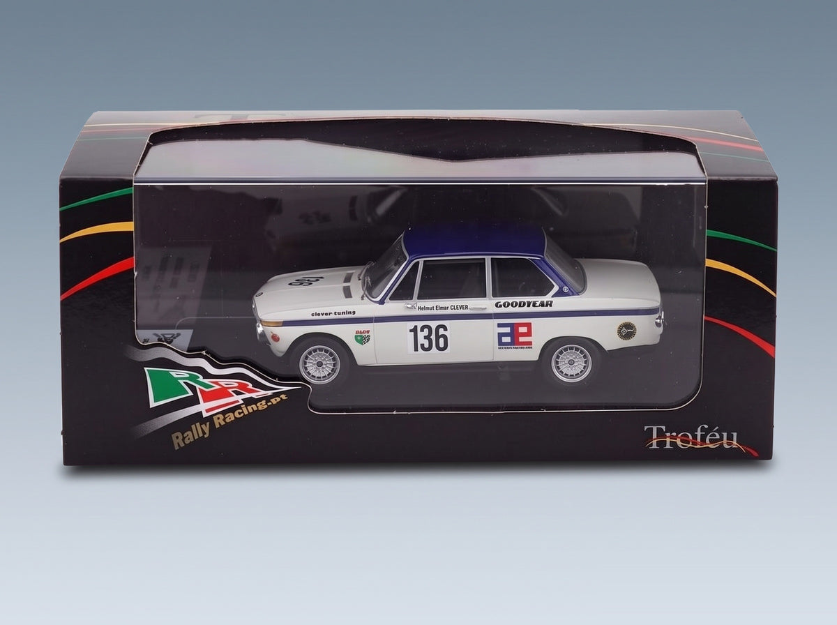 BMW 1602 No. 136 Helmut Elmar Clever 300 km Nürburgring 1971 Trofeu 1:43 scale model - original packaging
