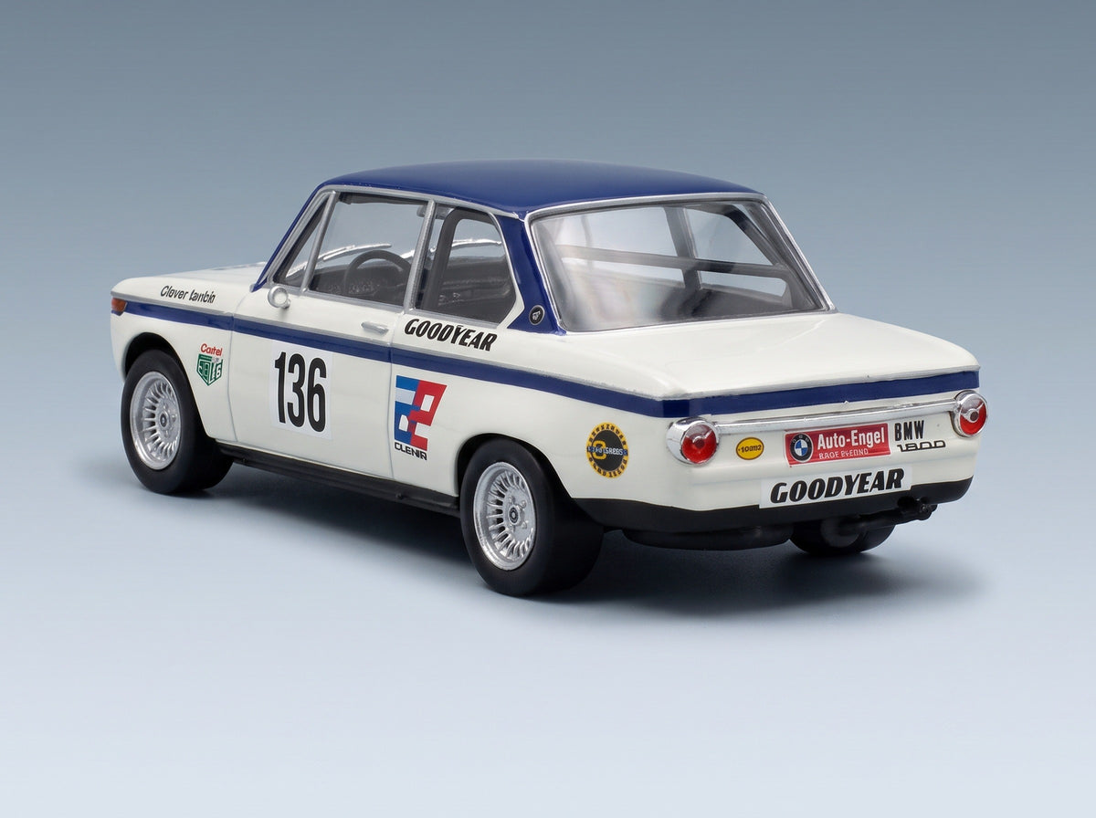 BMW 1602 No. 136 Helmut Elmar Clever 300 km Nürburgring 1971 Trofeu 1:43 scale model - rear three-quarter view