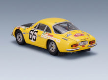 RENAULT - ALPINE A110 N 65 RALLY MONTECARLO 1971 ILIA CHUBRIKOV - KOLU CHUBRIKOV - YELLOW BLACK scale model - rear three-quarter view