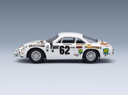 RENAULT - A110 ALPINE N 62 RALLY MONTECARLO 1973 THIERRY SABINE - PIERRE TERRY - WHITE scale model - side view