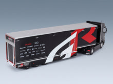 Scania S-Series Truck Car Transporter Team Toyota GR Racing Rally 2024 Black IXO Models 1:43 scale model - rear three-quarter view
