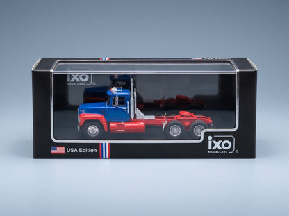 Ford Aeromax Tractor Truck 3-Axle 1990 Blue Red IXO Models 1:64 scale model - original packaging