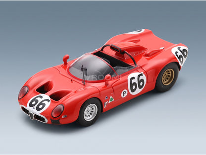 Alfa Romeo 33 Spider Team Autodelta No. 66 R. Bussinello Nanni Galli 12h Sebring 1967 Spark Model 1:43 scale model - front three-quarter view
