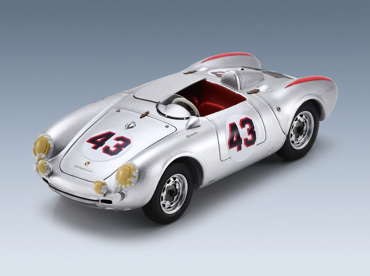 Porsche 550 Spyder No. 43 McAfee Lovely 12 Hours of Sebring 1956 Spark Model 1:43 scale model - front three-quarter view