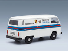 Volkswagen T2b Delivery Van Porsche Martini Racing 1972 White KK Scale 1:18 scale model - rear three-quarter view