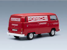 Volkswagen T2b Delivery Van Porsche Renndienst 1972 Red KK Scale 1:18 scale model - rear three-quarter view