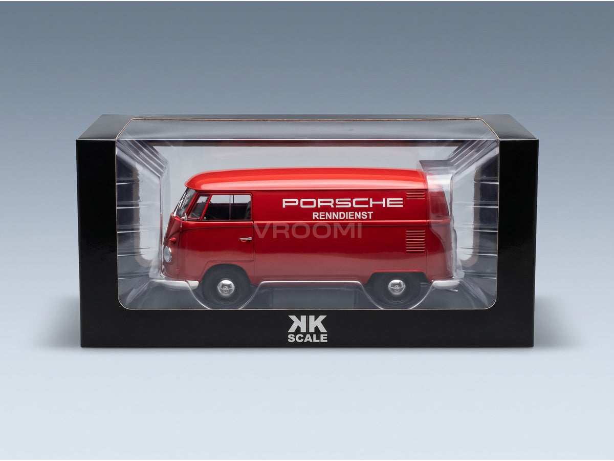 Porsche T2b Minibus Renndienst Stuttgart Zuffenhausen 1972 Red White KK Scale 1:18 scale model - original packaging
